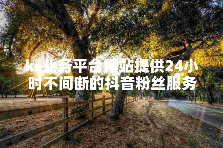 ks业务平台网站提供24小时不间断的抖音粉丝服务。