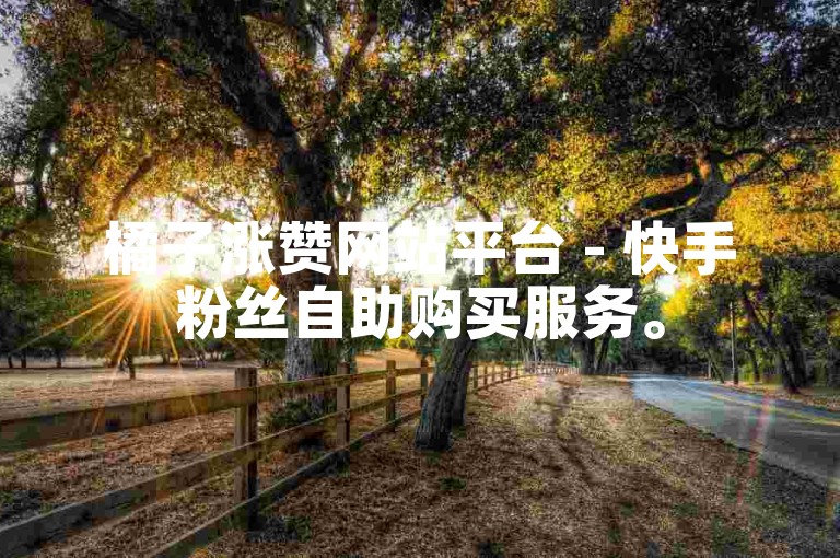 橘子涨赞网站平台 - 快手粉丝自助购买服务。