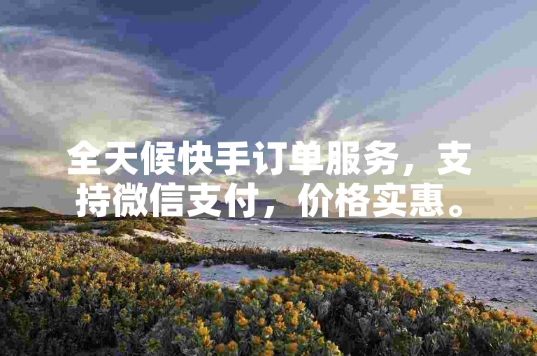 全天候快手订单服务，支持微信支付，价格实惠。