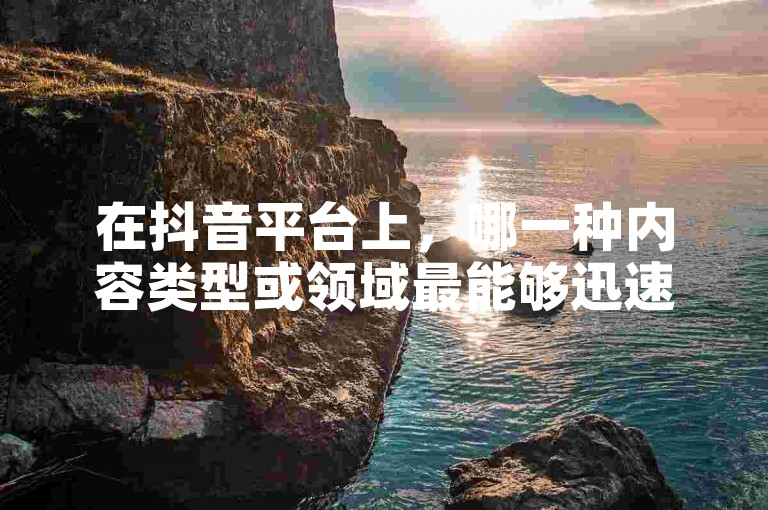 在抖音平台上，哪一种内容类型或领域最能够迅速吸引并增加粉丝数量呢？