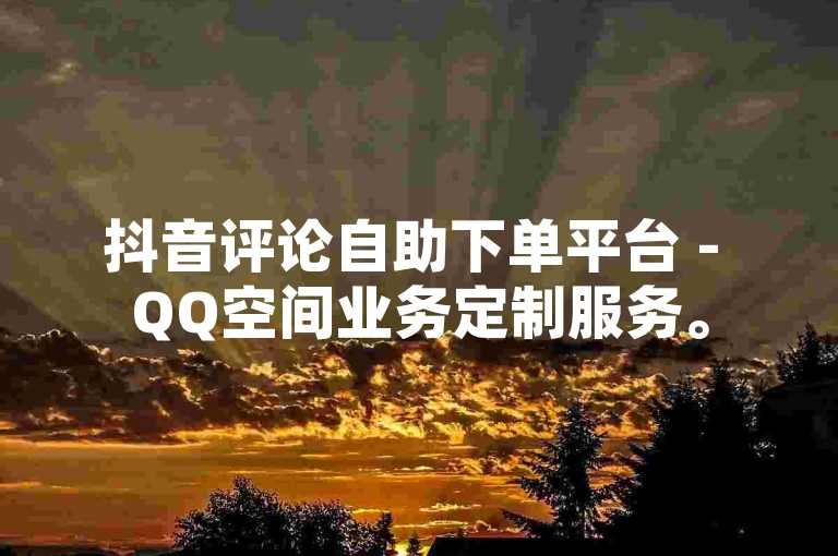 抖音评论自助下单平台 - QQ空间业务定制服务。