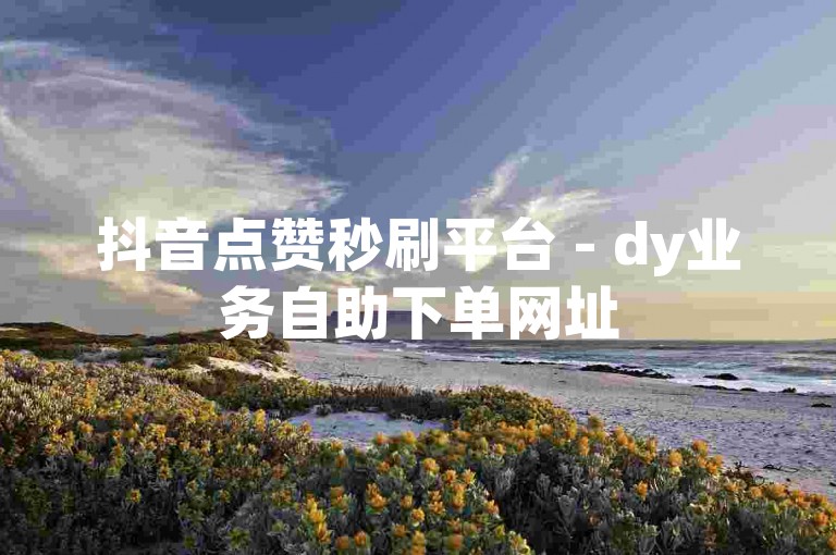 抖音点赞秒刷平台 - dy业务自助下单网址