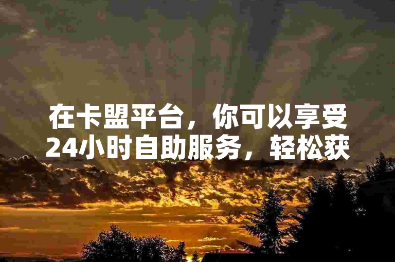 在卡盟平台，你可以享受24小时自助服务，轻松获得快手上的8000免费粉丝增长。