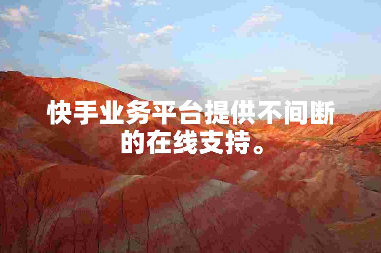 快手业务平台提供不间断的在线支持。