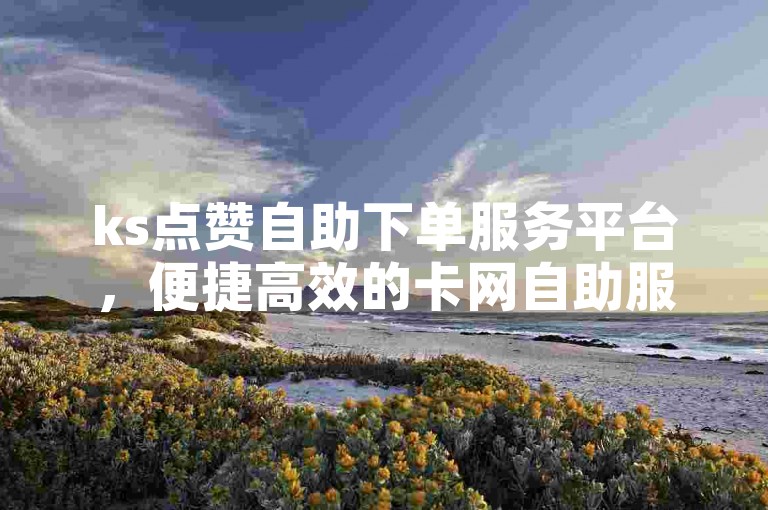 ks点赞自助下单服务平台，便捷高效的卡网自助服务。