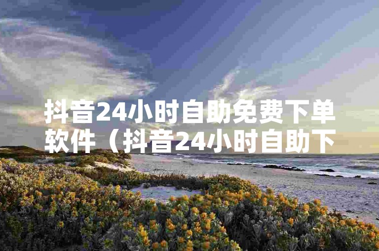 抖音24小时自助免费下单软件（抖音24小时自助下单软件免费试用，赶紧体验吧!）