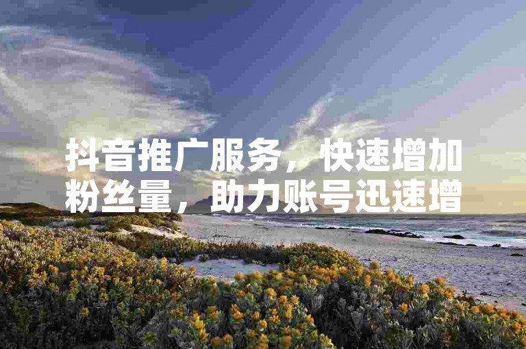 抖音推广服务，快速增加粉丝量，助力账号迅速增长。