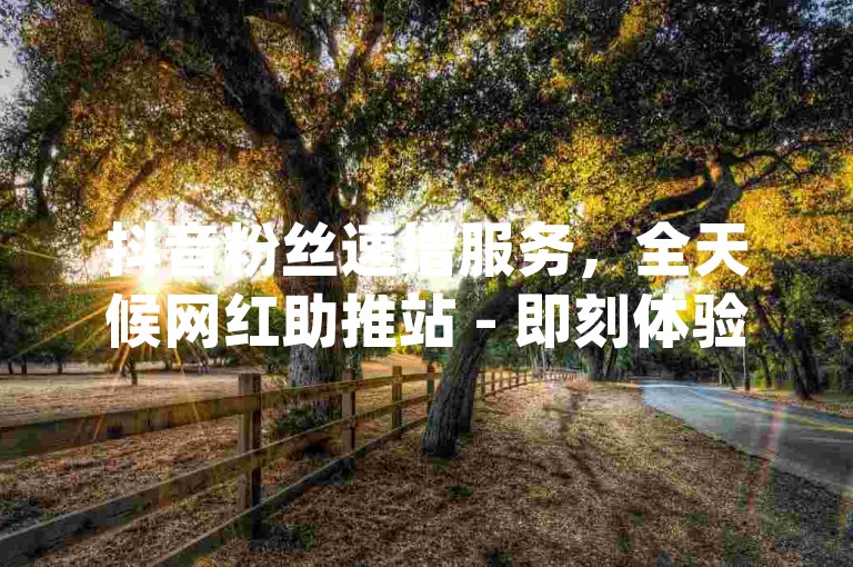 抖音粉丝速增服务，全天候网红助推站 - 即刻体验dy24小时自助服务平台更新版 - 抖音互动点赞评论智能助手。
