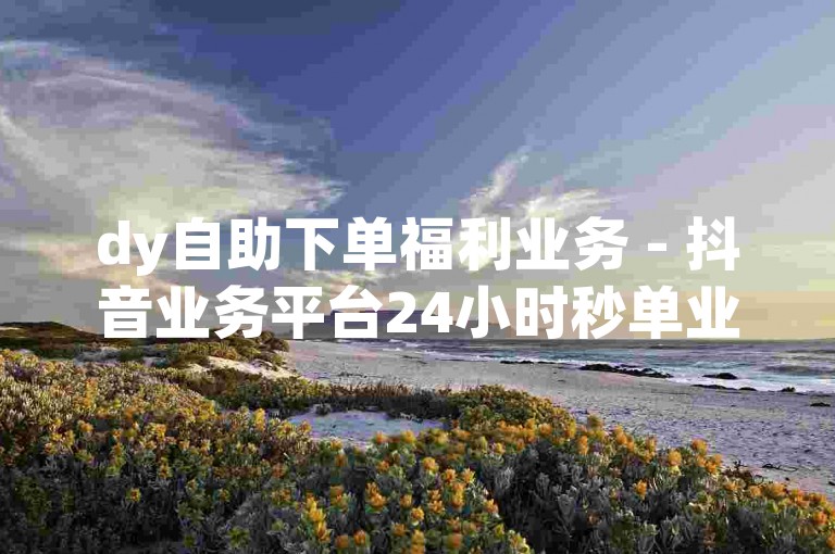 dy自助下单福利业务 - 抖音业务平台24小时秒单业务平台，提供便捷快速的服务体验。