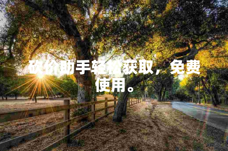 砍价助手轻松获取，免费使用。