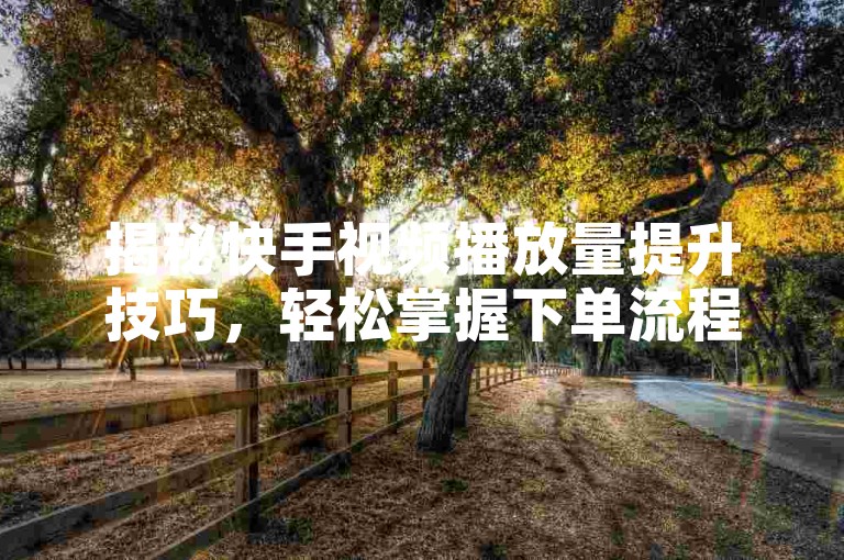 揭秘快手视频播放量提升技巧，轻松掌握下单流程。