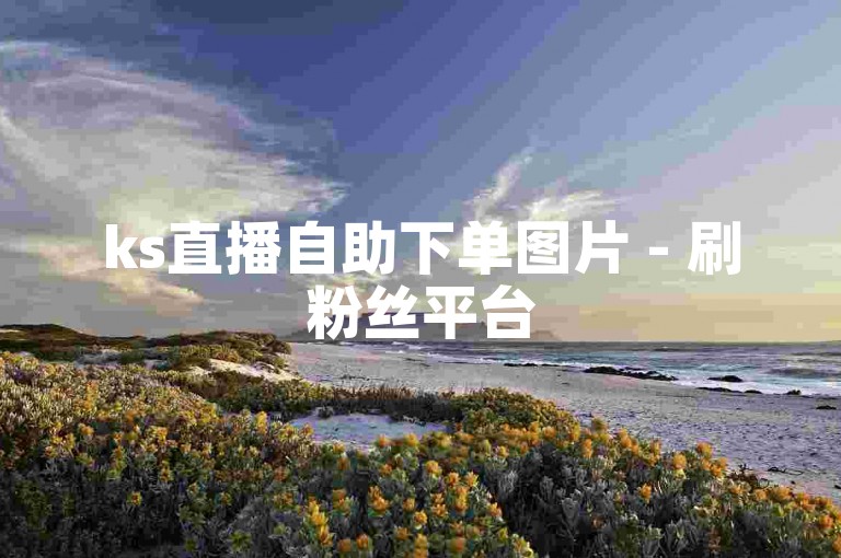 ks直播自助下单图片 - 刷粉丝平台