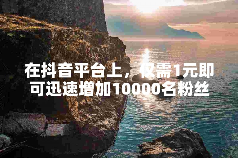 在抖音平台上，仅需1元即可迅速增加10000名粉丝。