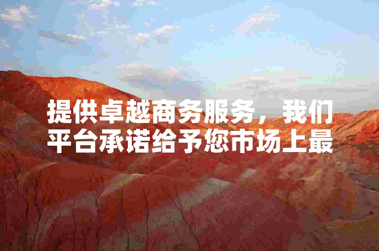 提供卓越商务服务，我们平台承诺给予您市场上最具竞争力的低价。