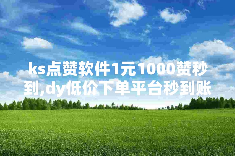 ks点赞软件1元1000赞秒到,dy低价下单平台秒到账,业务网快手点赞服务。