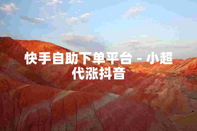 快手自助下单平台 - 小超代涨抖音