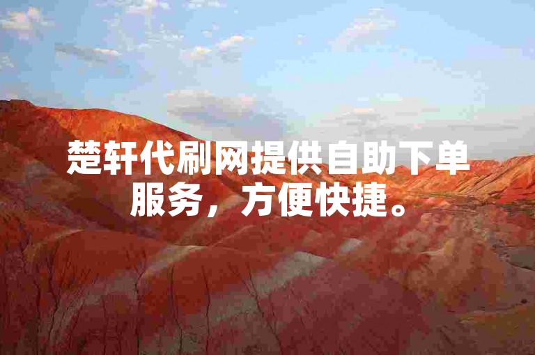 楚轩代刷网提供自助下单服务，方便快捷。