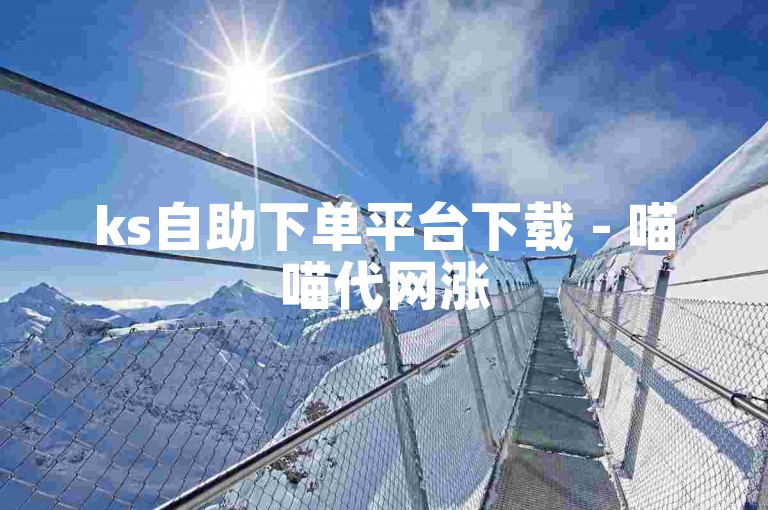 ks自助下单平台下载 - 喵喵代网涨