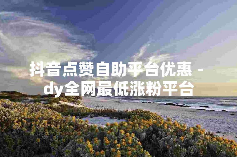 抖音点赞自助平台优惠 - dy全网最低涨粉平台