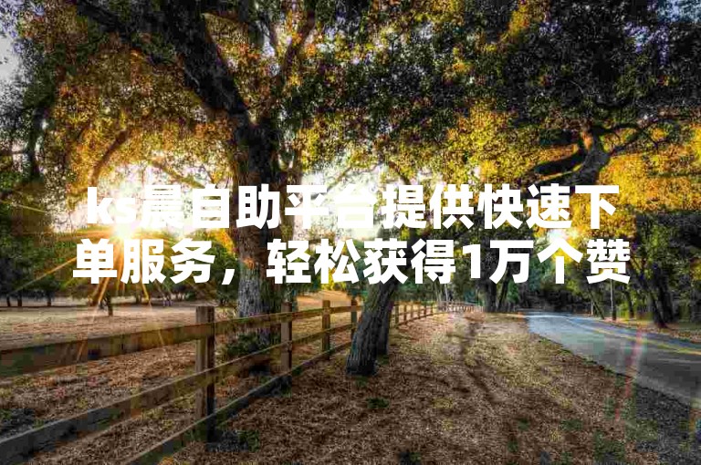 ks晨自助平台提供快速下单服务，轻松获得1万个赞。