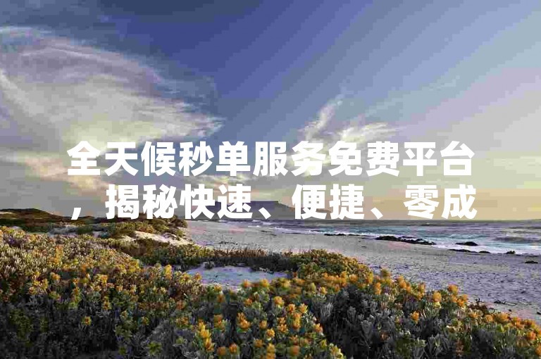 全天候秒单服务免费平台，揭秘快速、便捷、零成本的24小时订单处理系统！！2025必备技能