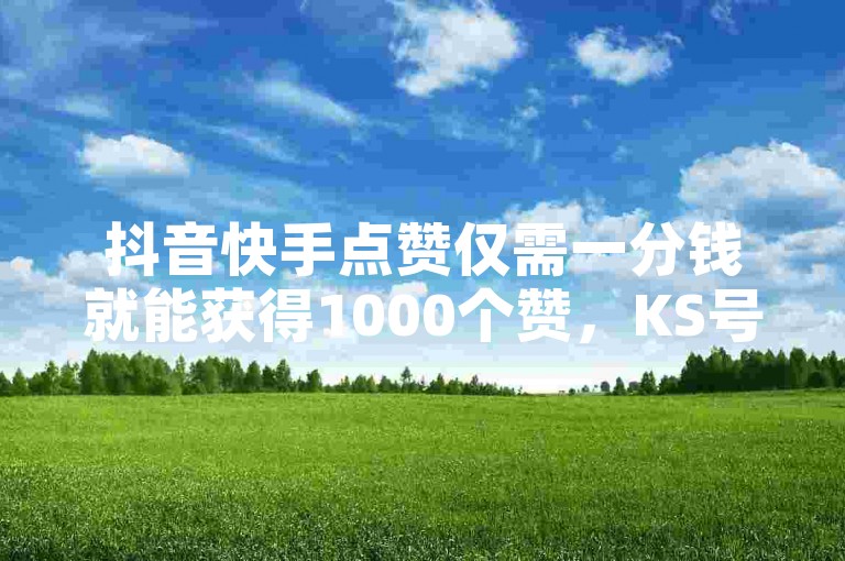 抖音快手点赞仅需一分钱就能获得1000个赞，KS号的优惠下单网站 - QQC十年经验2023年新版。
