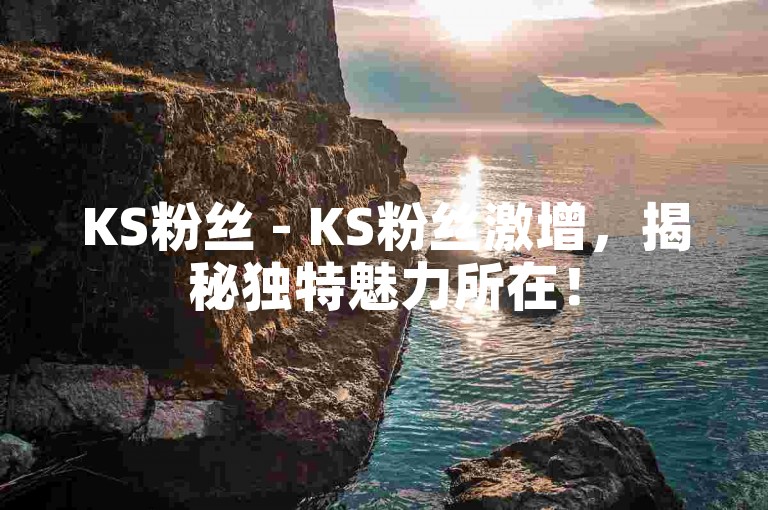 KS粉丝 - KS粉丝激增，揭秘独特魅力所在！