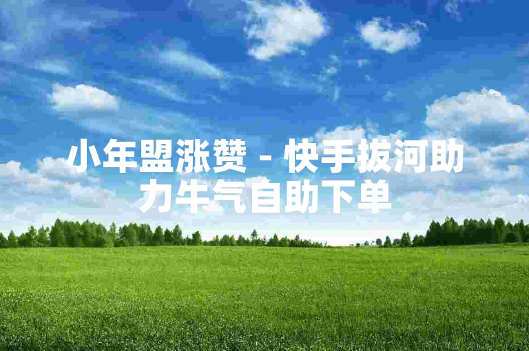 小年盟涨赞 - 快手拔河助力牛气自助下单