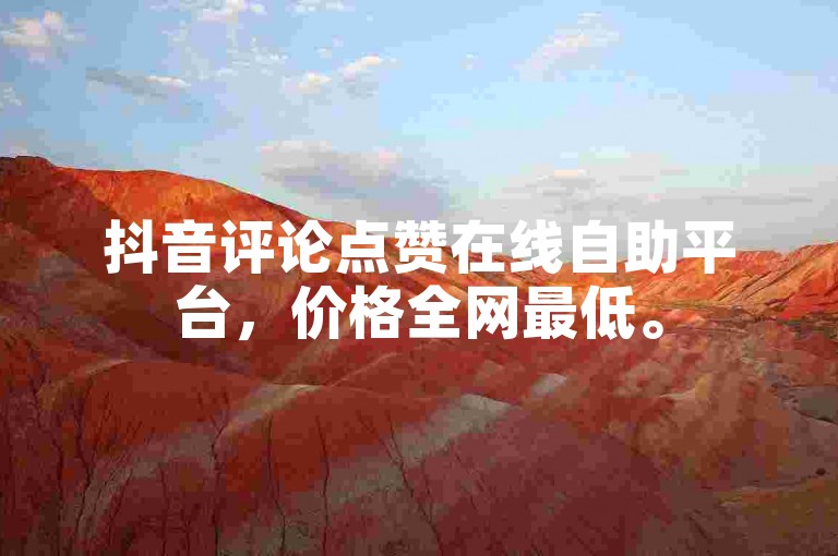 抖音评论点赞在线自助平台，价格全网最低。