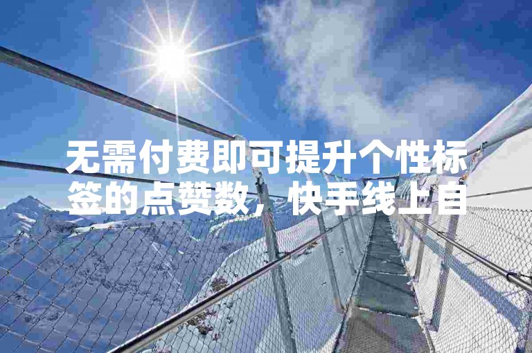 无需付费即可提升个性标签的点赞数，快手线上自助服务平台助您轻松达成。